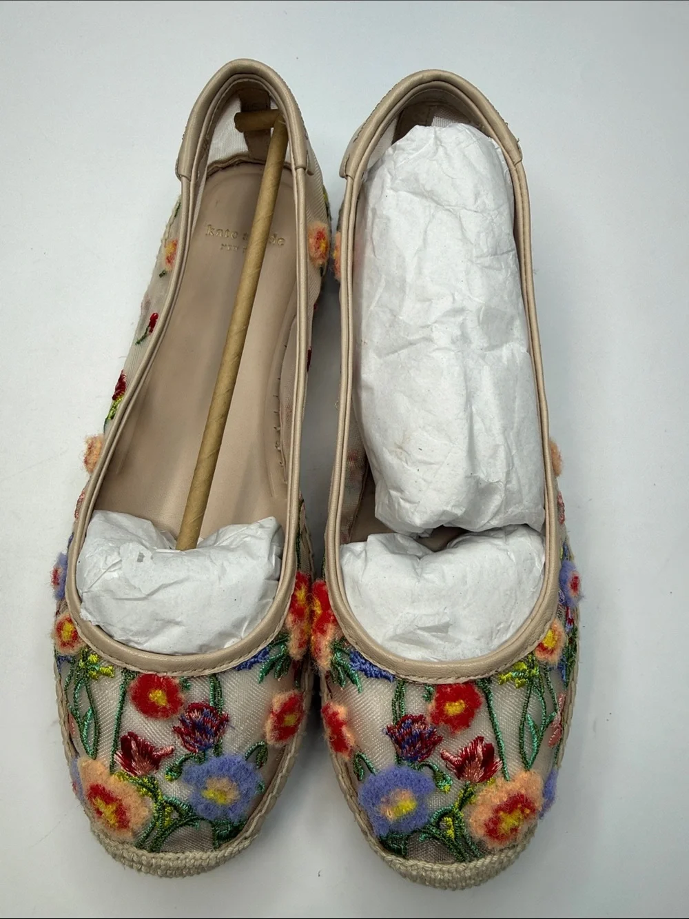 kate spade new york Women Whimsical Garden Mesh Espadrille Ballet Flats Size 9
